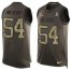 Nike Chicago Bears #54 Brian Urlacher Green Mens Stitched NFL Limited Salute To Service Tank Top Jersey