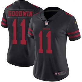 Nike San Francisco 49ers #11 Marquise Goodwin Black Alternate Womens Stitched NFL Vapor Untouchable Limited Jersey