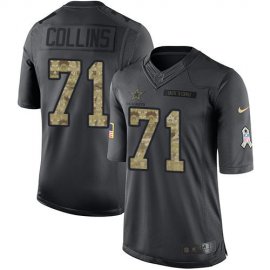 Nike Dallas Cowboys #71 Lael Collins Black Youth Stitched NFL Limited 2016 Salute to Service Jersey