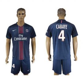 Paris Saint-Germain #4 Cabaye Home Soccer Club Jersey