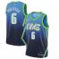 Mens Nike Dallas Mavericks #6 Kristaps Porzingis Blue Basketball Swingman City Edition 2019 20 Jersey