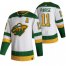 Minnesota Wild #11 Zach Parise White Mens Adidas 2020-21 Reverse Retro Alternate NHL Jersey