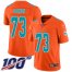 Nike Miami Dolphins #73 Austin Jackson Orange Mens Stitched NFL Limited Inverted Legend 100th Season Jersey