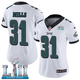 Nike Philadelphia Eagles #31 Jalen Mills White Super Bowl LII Womens Stitched NFL Vapor Untouchable Limited Jersey