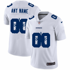 Dallas Cowboys Custom White Mens Nike Team Logo Dual Overlap Limited NFL Jersey