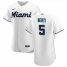 Miami Marlins #5 Jon Berti Mens Nike White Home 2020 Authentic Player MLB Jersey