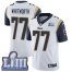 Nike Los Angeles Rams #77 Andrew Whitworth White Super Bowl LIII Bound Mens Stitched NFL Vapor Untouchable Limited Jersey