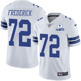 Nike Dallas Cowboys #72 Travis Frederick White Mens Stitched With Established In 1960 Patch NFL Vapor Untouchable Limited Jersey