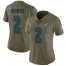 Nike Philadelphia Eagles #2 Jalen Hurts Olive Womens Stitched NFL Limited 2017 Salute To Service Jersey