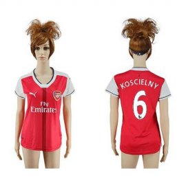 Womens Arsenal #6 Koscielny Home Soccer Club Jersey