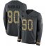 Nike Houston Texans #90 Ross Blacklock Anthracite Salute to Service Mens Stitched NFL Limited Therma Long Sleeve Jersey