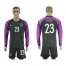 France #23 Costil Black Goalkeeper Long Sleeves Soccer Country Jersey