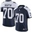 Nike Dallas Cowboys #70 Zack Martin Navy Blue Thanksgiving Mens Stitched NFL Vapor Untouchable Limited Throwback Jersey