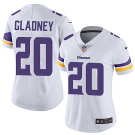 Nike Minnesota Vikings #20 Jeff Gladney White Womens Stitched NFL Vapor Untouchable Limited Jersey