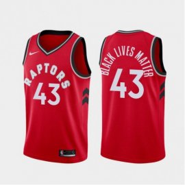 Toronto Raptors #43 Pascal Siakam BLM Jersey Red