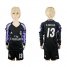 Real Madrid #13 K.Casilla Sec Away Long Sleeves Kid Soccer Club Jersey