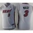 Kids Miami Heat 3 Dwyane Wade White Revolution 30 Swingman NBA Jersey Cheap