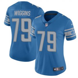 Nike Detroit Lions #79 Kenny Wiggins Blue Team Color Womens Stitched NFL Vapor Untouchable Limited Jersey
