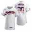 Cleveland Indians #30 Tyler Naquin Mens Nike White Fluttering USA Flag Limited Edition Authentic MLB Jersey