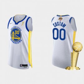 Golden State Warriors Custom Mens Nike White 2021-22 NBA Finals Champions Authentic Jersey