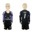 Real Madrid #1 Navas Sec Away Long Sleeves Kid Soccer Club Jersey