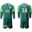 Marseille #16 Pele Army Green Goalkeeper Long Sleeves Soccer Club Jersey