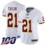 Nike Washington Football Team #21 Sean Taylor White Womens Stitched NFL 100th Season Vapor Limited Jersey