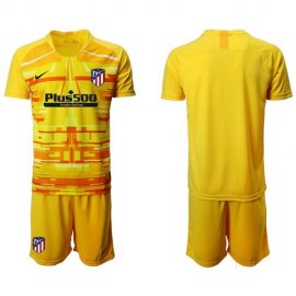 Atletico Madrid Blank Yellow Goalkeeper Soccer Club Jersey
