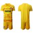 Atletico Madrid Blank Yellow Goalkeeper Soccer Club Jersey