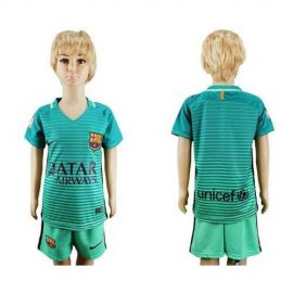 Barcelona Blank Sec Away Kid Soccer Club Jersey
