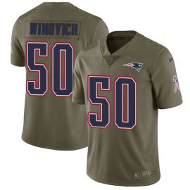 Nike New England Patriots #50 Chase Winovich Navy Blue Team Color Mens Stitched NFL Limited Rush Tank Top Jersey
