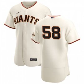 San Francisco Giants #58 Trevor Gott Mens Nike Cream Home 2020 Authentic Player MLB Jersey
