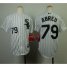 Chicago White Sox #79 Jose Abreu White(Black Strip) Cool Base Stitched Youth MLB Jersey