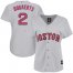 Boston Red Sox #2 Xander Bogaerts Grey Road Womens Stitched MLB Jersey