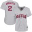Boston Red Sox #2 Xander Bogaerts Grey Road Womens Stitched MLB Jersey