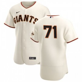 San Francisco Giants #71 Tyler Rogers Mens Nike Cream Home 2020 Authentic Player MLB Jersey