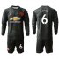 Manchester United #6 Pogba Third Long Sleeves Soccer Club Jersey
