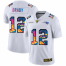 New England New England Patriots #12 Tom Brady Mens White Nike Multi-Color 2020 NFL Crucial Catch Limited NFL Jersey