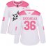 Adidas Dallas Stars #36 Mats Zuccarello White/Pink Authentic Fashion Womens Stitched NHL Jersey