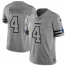 Dallas Cowboys #4 Dak Prescott Mens Nike Gray Gridiron II Vapor Untouchable Limited NFL Jersey