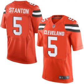 Nike Cleveland Browns #5 Drew Stanton Jr Orange Alternate Mens Stitched NFL New Elite Jersey