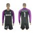 Inter Milan #1 Handanovic Black Goalkeeper Long Sleeves Soccer Club Jersey