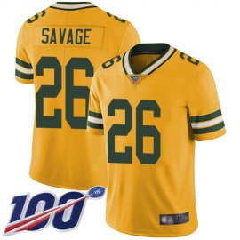 Nike Green Bay Packers #26 Darnell Savage Yellow Mens Stitched NFL Limited Rush 100th Season Jersey