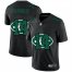 New York New York Jets #14 Sam Darnold Mens Nike Team Logo Dual Overlap Limited NFL Jersey Black