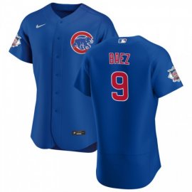Chicago Cubs #9 Javier Baez Mens Nike Royal Alternate 2020 Authentic Player Jersey