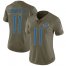 Nike Detroit Lions #11 Marvin Jones Jr Olive Womens Stitched NFL Limited 2017 Salute to Service Jersey