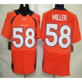 Nike Denver Broncos #58 Von Miller Orange Team Color Mens Stitched NFL Elite Jersey