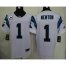 Nike Carolina Panthers #1 Cam Newton White With C Patch Mens Stitched NFL Elite Jersey