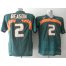 Miami Hurricanes 2 Jon Beason Green NCAA Jersey