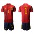 Spain #1 De Gea Home Soccer Country Jersey